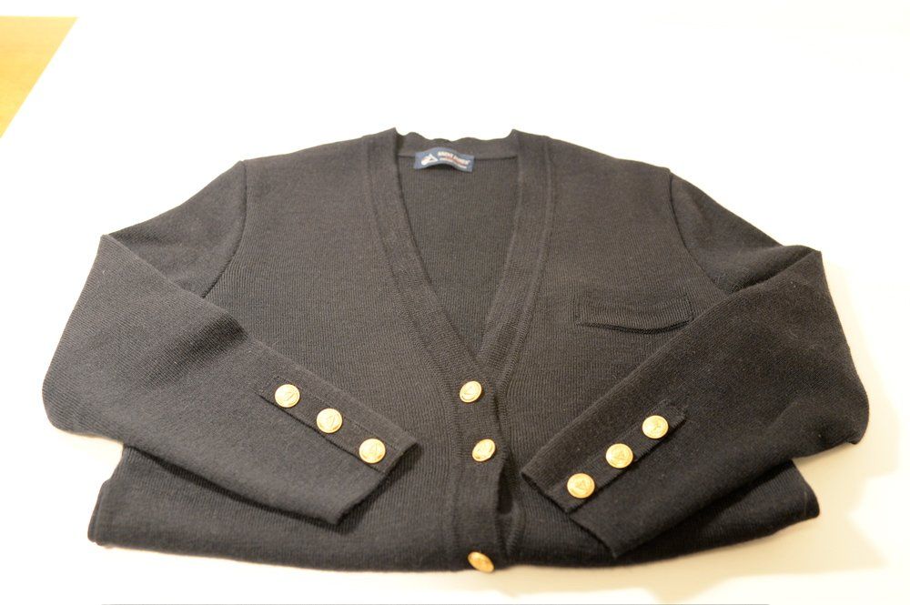Cardigan Saint James Bleu Marine en pure laine vierge (Gebraucht) in ...