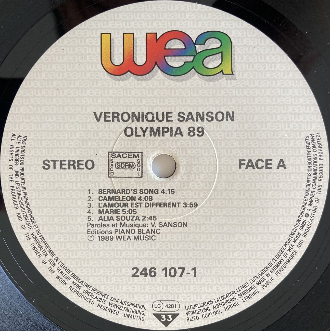Dischi in vinile: VERONIQUE SANSON - OLYMPIA 89 – Usato da Bottens venduto da hotter-than-hell 2
