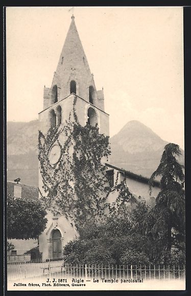 Cartes postales: AK Aigle, Le Temple paroissial – D'occasion à Berlin par bartko-reher