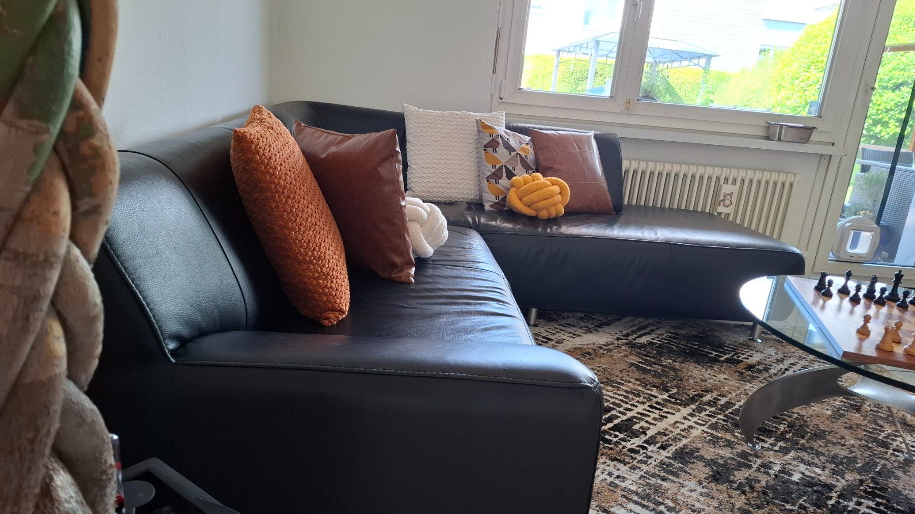 Sofas: Leder Ecksofa schwarz – Gebraucht aus Arni AG von Corrado1990