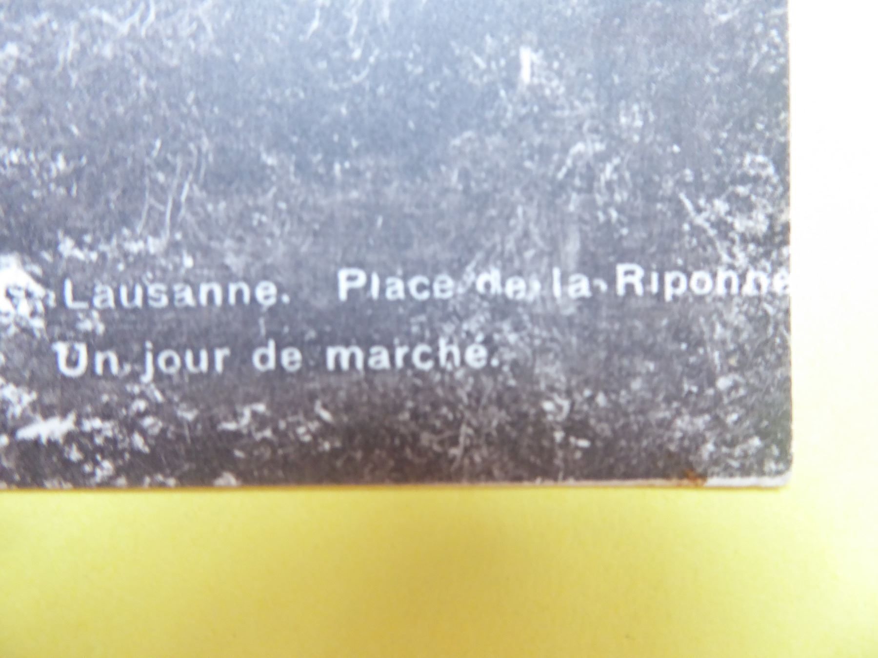Cartoline postali: 1919  Lausanne, Place de la Riponne – Usato da Zürich venduto da Chaeffeler 1