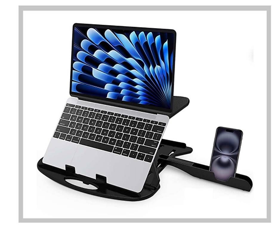 Staffe: Faltbarer schwarzer Laptopstaender mit Handyhalter – Usato da Wallenwil venduto da SagShi 2
