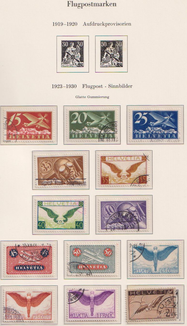 Tous les timbres: Sammlung Flugpost Scheiz. – D'occasion à Dornach par kloster33