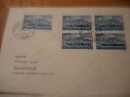 Briefsatz 4erblock Pro Patria 1947, o 1.8.1947, Neuchatel