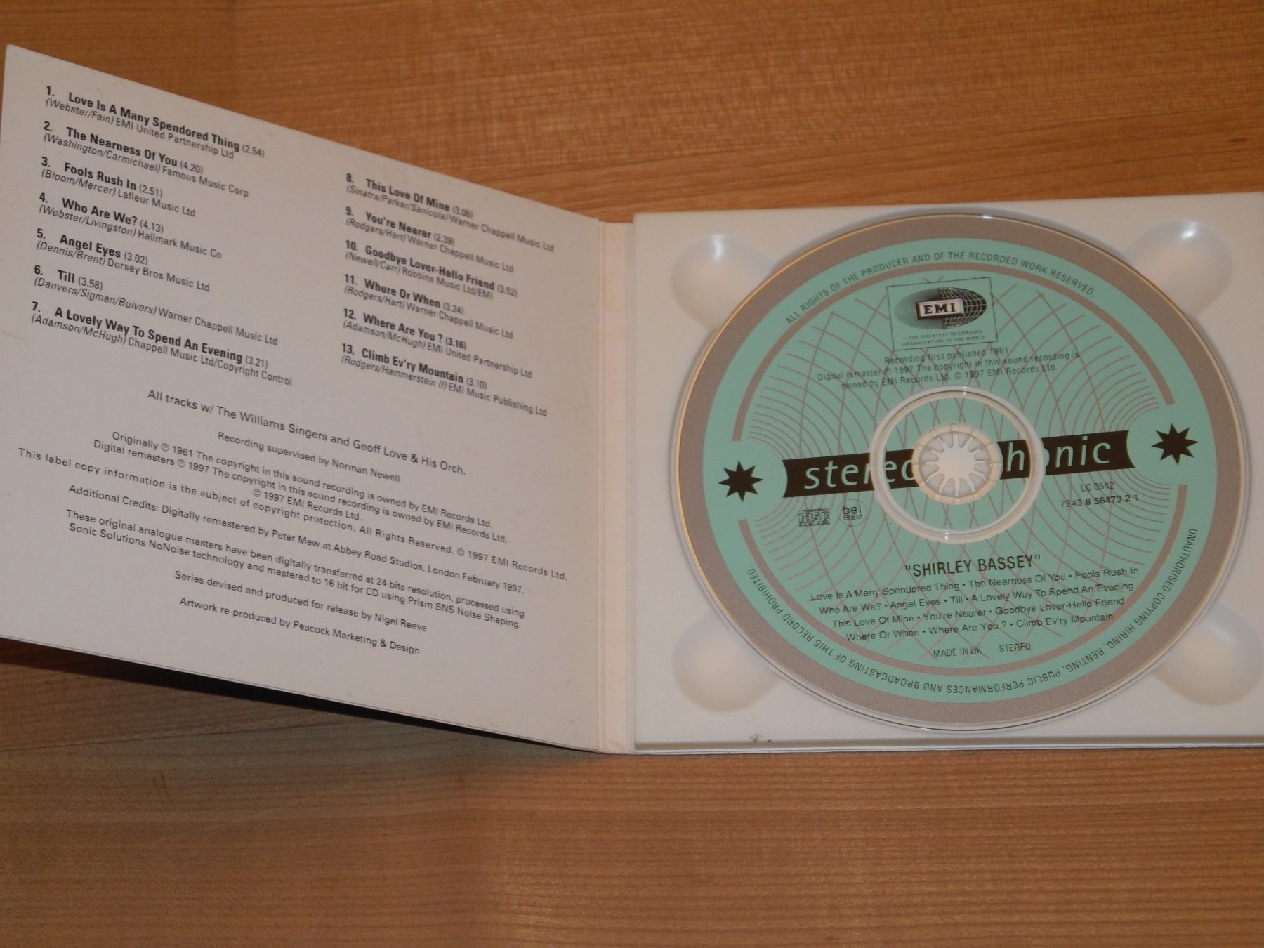 CDs: SHIRLEY BASSEY: SAME - EMI - TOP! – Neu (gemäss Beschreibung) aus Fahrwangen von Swirl2 1