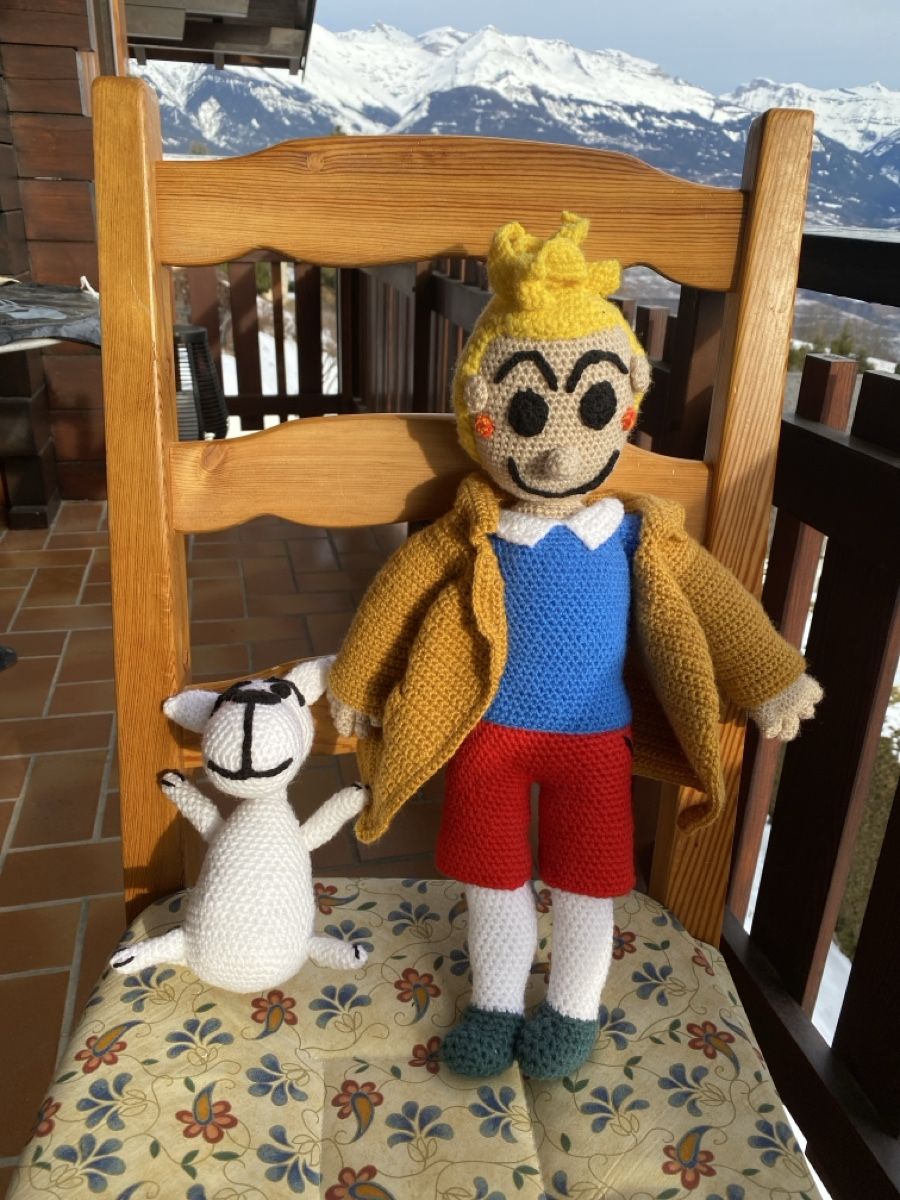 Fumetti: Tim und Struppi, handgestrickt – Nuovo (secondo la descrizione) da Effretikon venduto da marcelmaxime 1