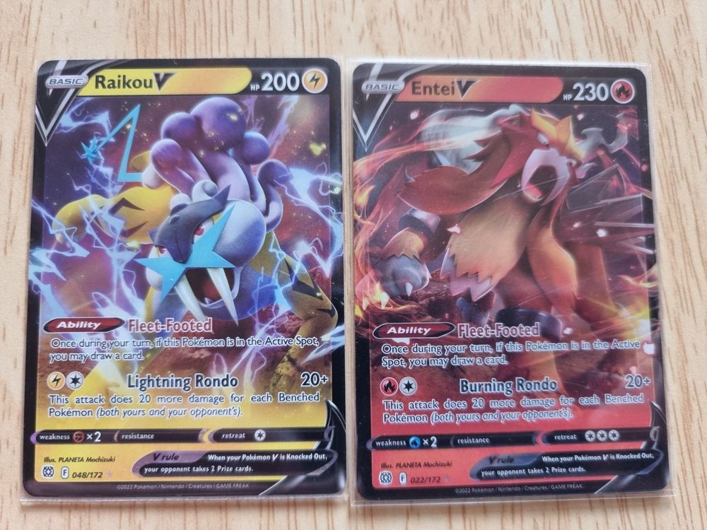 Pokemon Card Lot - Suicune V, Entei V, Raikou V - From Evolving Skies & Brilliant Stars Sets - View #4