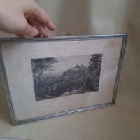 Altes Bild Kyburg im Rahmen