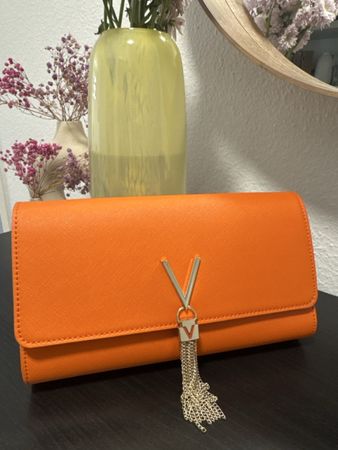 Valentino orange Clutch, Neu