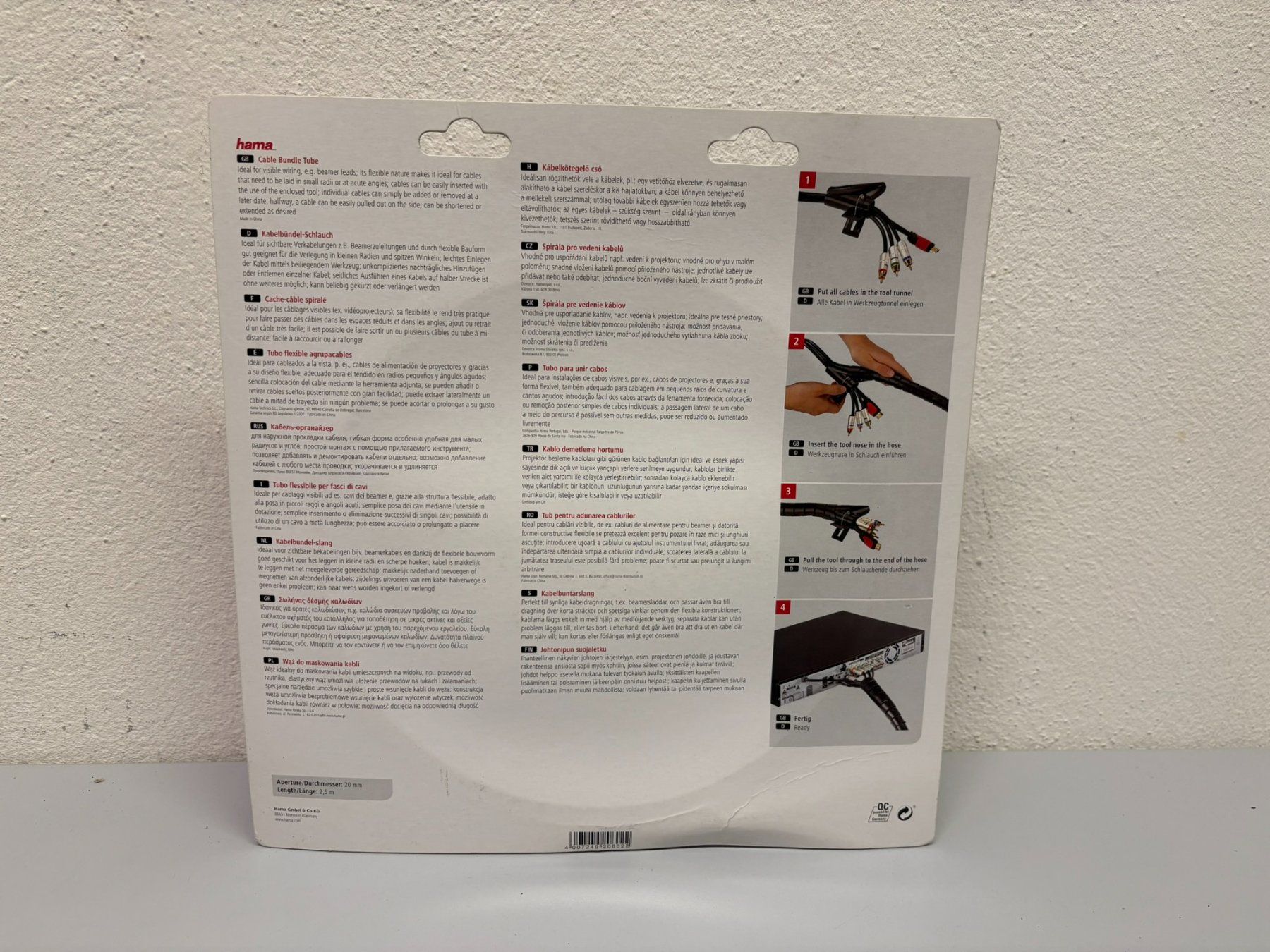 Tubi & Tubi flessibili: Hama Kabelbündel-Schlauch 250cm – Nuovo e nell'imballaggio originale da Hochdorf venduto da av-electronics 1
