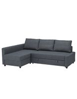 IKEA Bettsofa FRIHETEN mit Chaise Longue links inkl. Bezug
