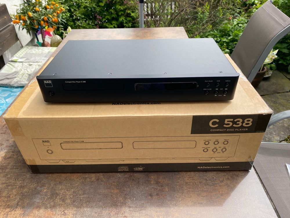 NAD C 538 Lettore CD HiFi - Desktop, DAC Wolfson 24/192, Uscite Digitale E Analogico, Telecomando - Foto 2