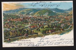 Winterthur   -   alte Litho gest. 1903