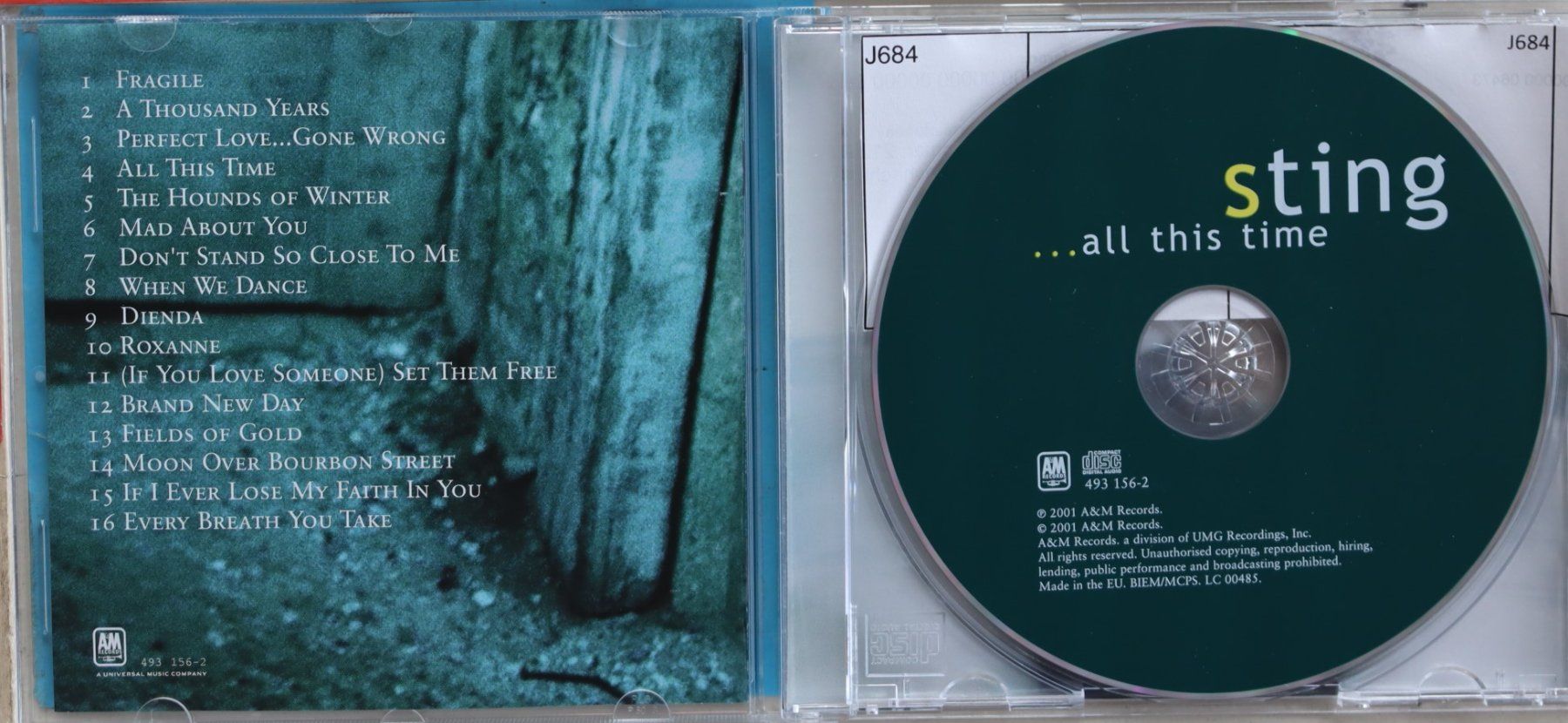 CDs: Sting- All  this time – Gebraucht aus Luzern von CONTENTI 1
