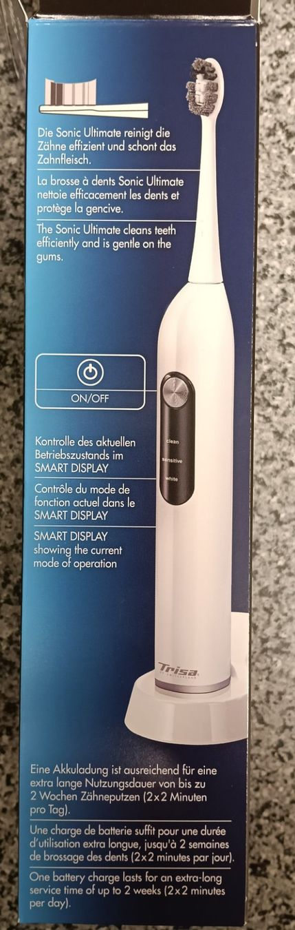 Trisa Cura dei denti: Trisa Sonic Ultimate Schallzahnbürste – Nuovo e nell'imballaggio originale da Schötz venduto da zuljin 1