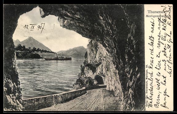 Cartoline postali: AK Thunersee, Merligenstrasse – Usato da Berlin venduto da bartko-reher