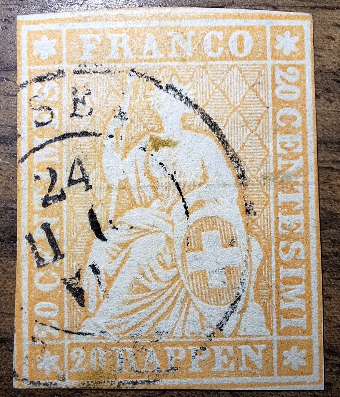 Tutti i francobolli: Strubel 25G Kat. 120.- – Usato da Balgach venduto da SIMEON27