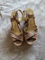 Braune Kork-Plateausandalen, perfekt für den Sommer, Gr. 39