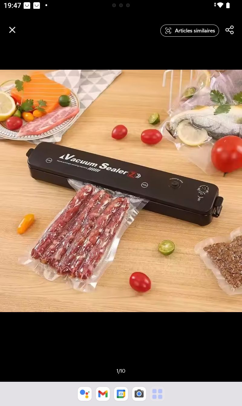 Toutes les machines: Machine sous vide, scelleuse aliments +10 sacs inclus – Neuf avec emballage d'origine à Genève par web_hfc6