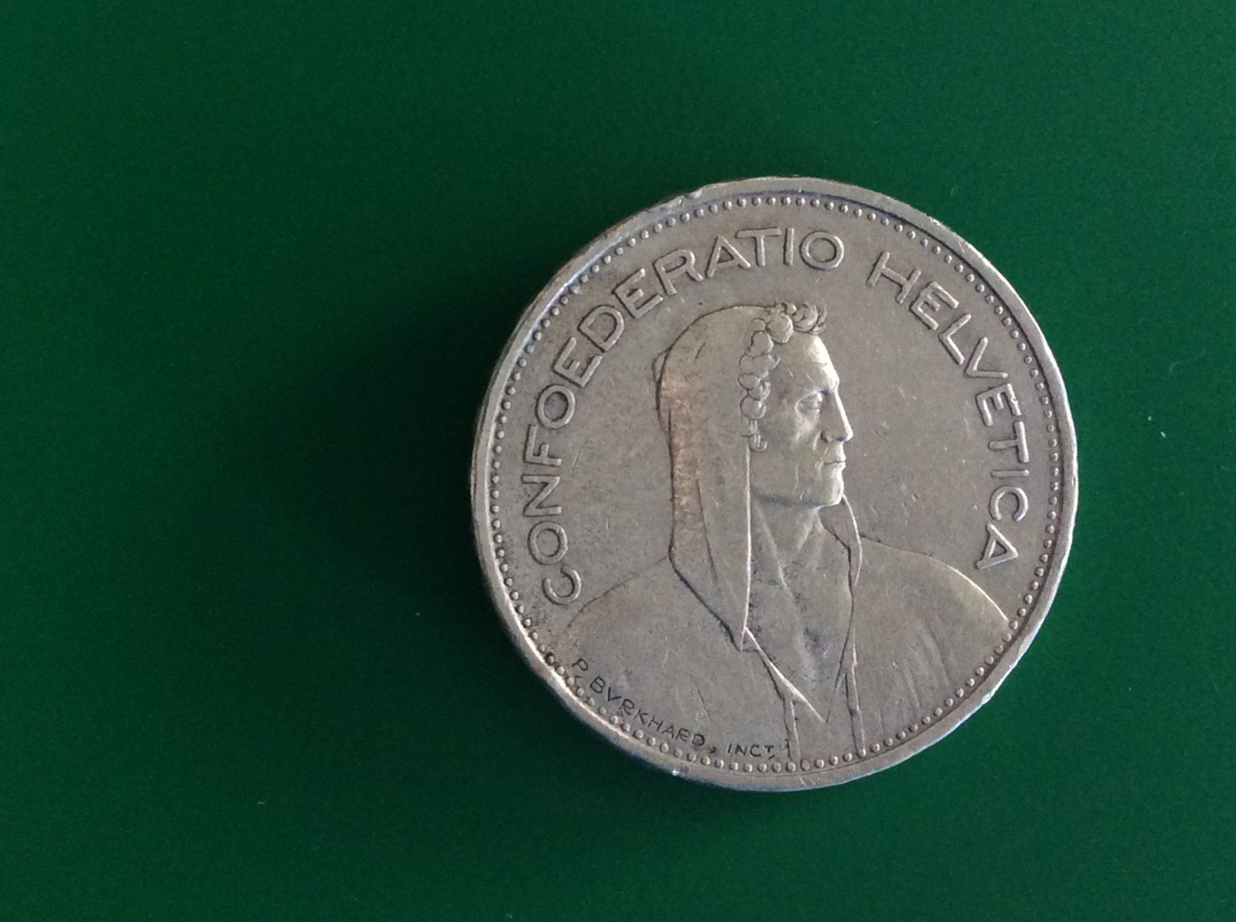 Alle Münzen: 5 francs  1935 – Gebraucht aus Genève von pie_fh2d 1