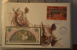 Banknotenbrief Uganda 1983