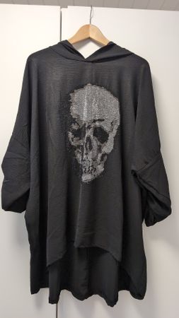 Tunika/Bluse Glitzer-Totenkopf