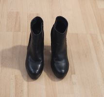 Bottines femme noires à talons avec plateforme taille 40