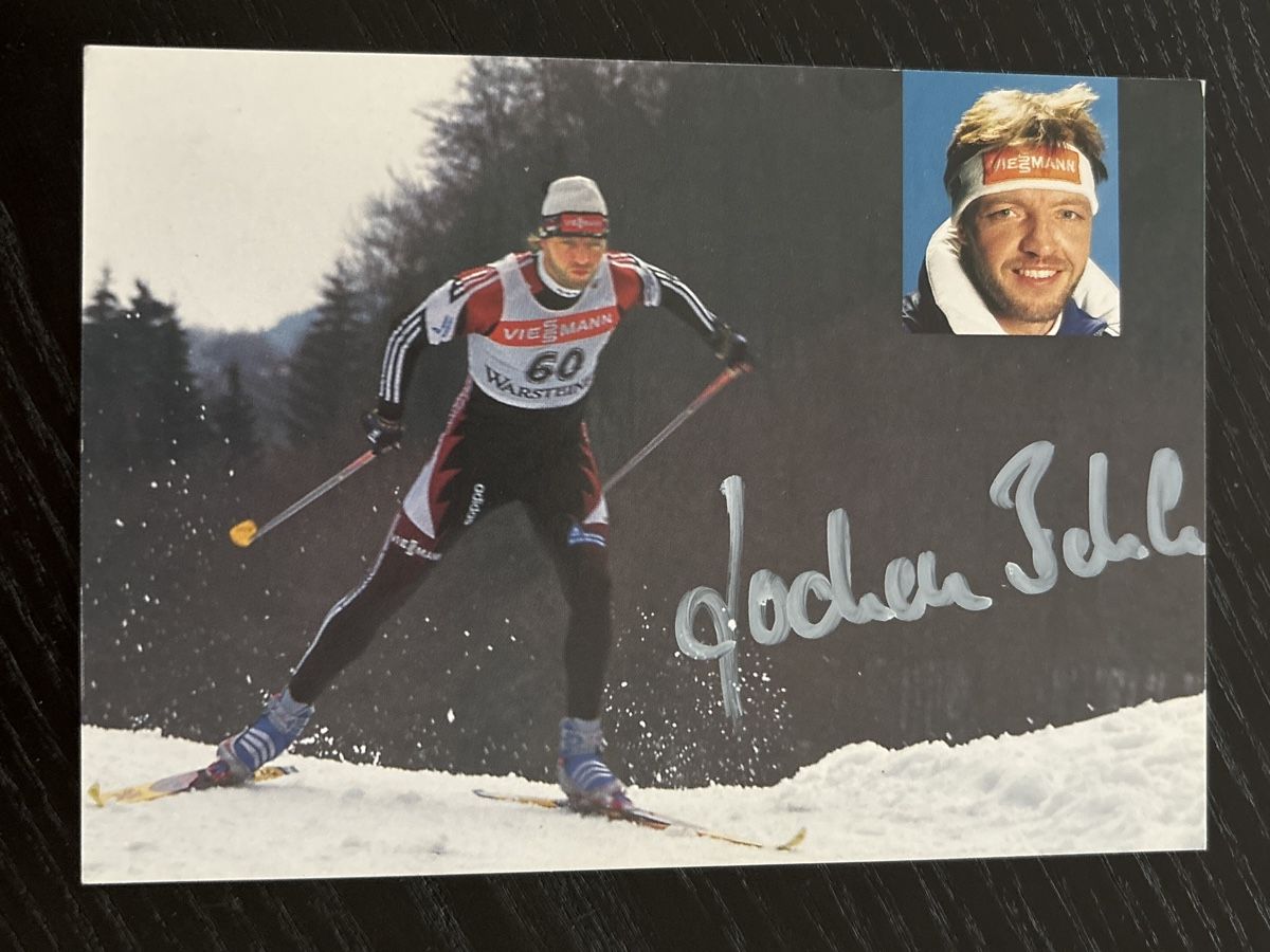 Autografi: Signierte Autogrammkarte Jochen Behle Langlauflegende – Usato da Uetendorf venduto da hoisle