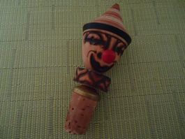 Alter Zapfen Verschluss Clowns Figur Vintage