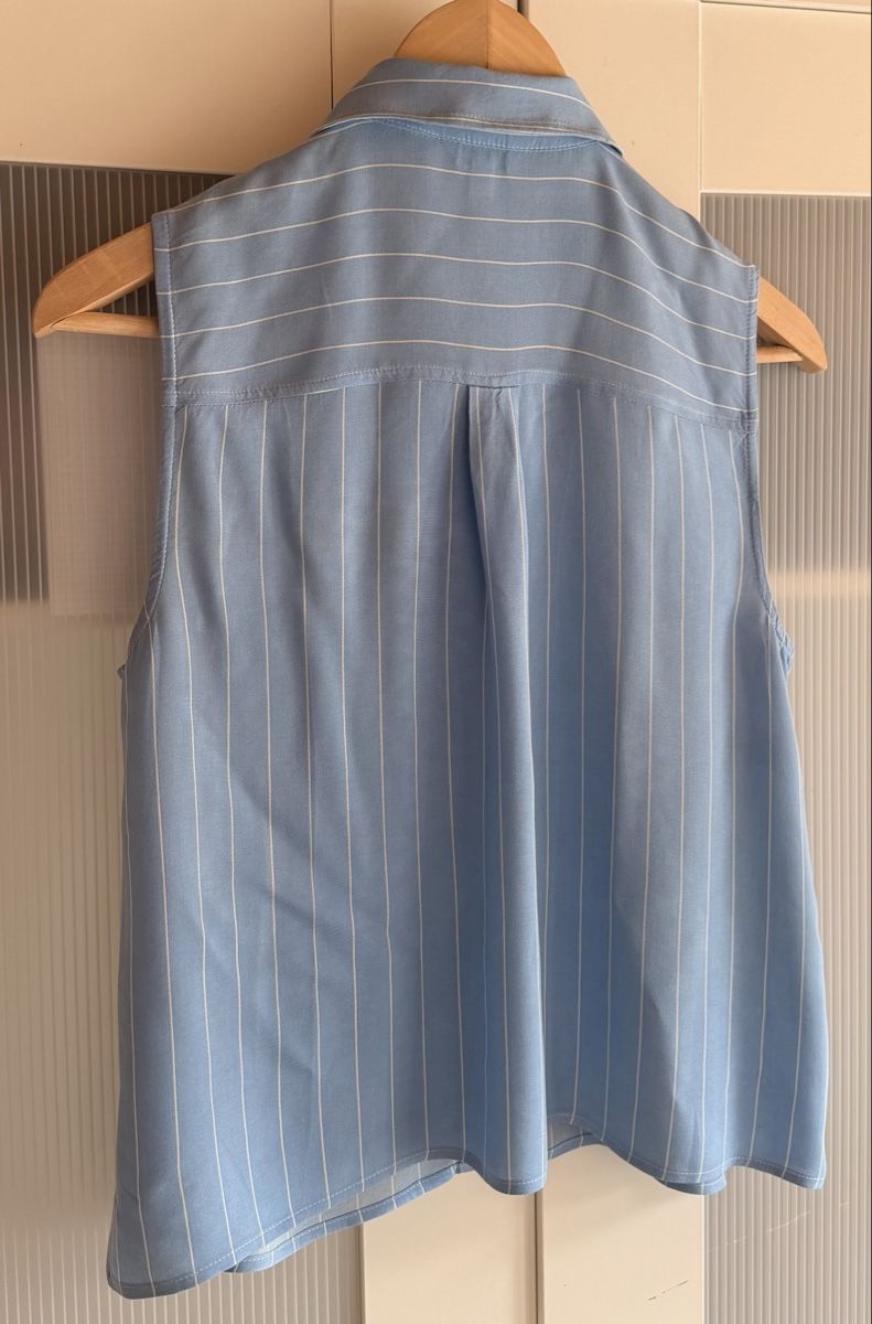C&A Blusen: Bluse von clockhouse, Kurzarm, Hellblau Gestreift, Gr. 38! – Gebraucht aus Wila von sirisum 5