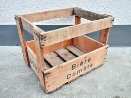 alte Holzkiste BIÉRE COMÈTE BIER Kiste Bierkiste Harass
