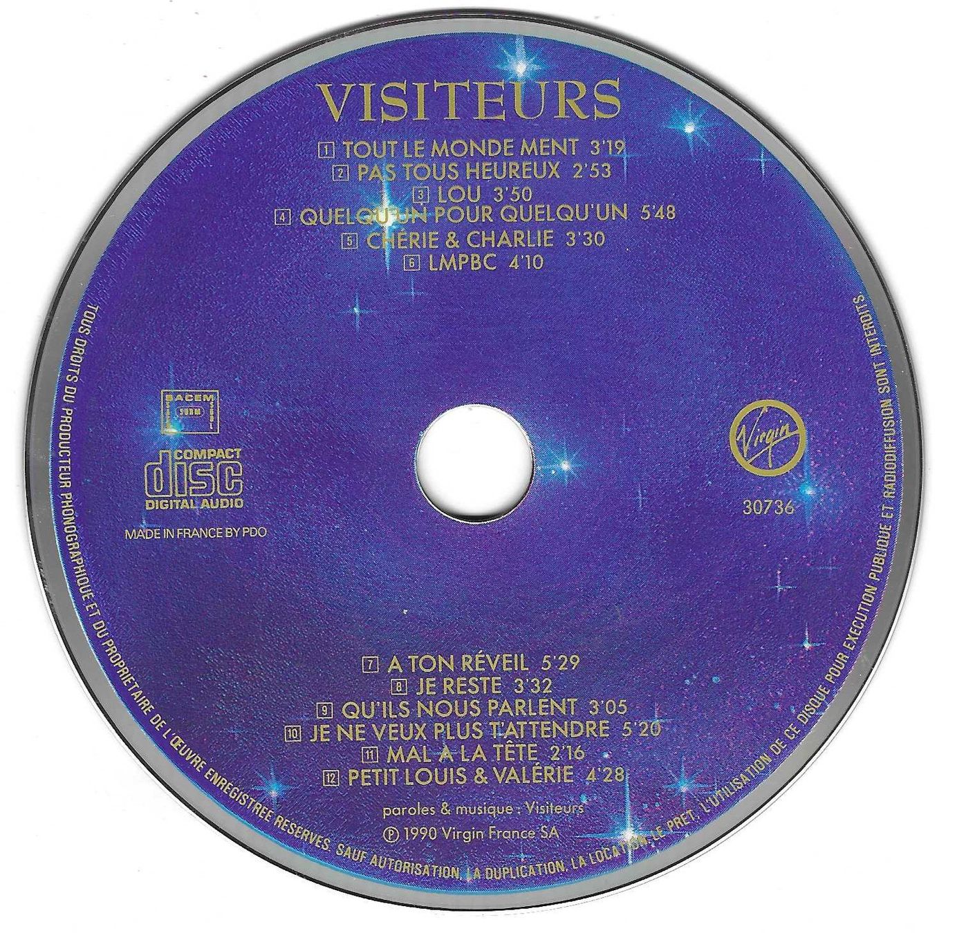 CD: VISITEURS  ( LOUIS BERTIGNAC ) – Usato da Bex venduto da Giorgiob 2