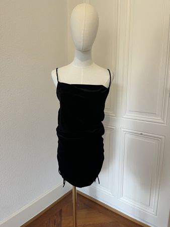 Zara Black Velvet Party Dress, Size M - New Condition!