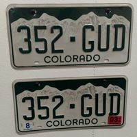 US Nummernschilder Colorado 352-GUD
