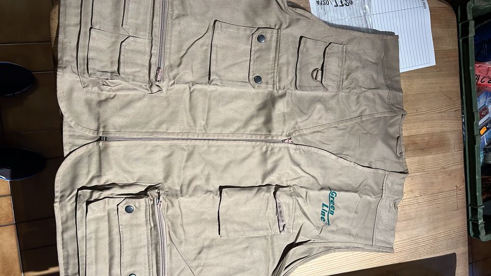 Gilet De Fauconnerie Vert Avec Housse De Fusil - Pour Chasse Au Chien