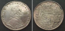 SALZBURG 20 Kreuzer 1801 M, HIERONYMUS VON COLLOREDO Silber