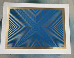 Bild Siebdruck blau