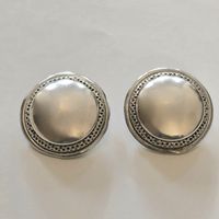 LANGANI Boucles d'oreilles clips argentés vintage 3,3cm.