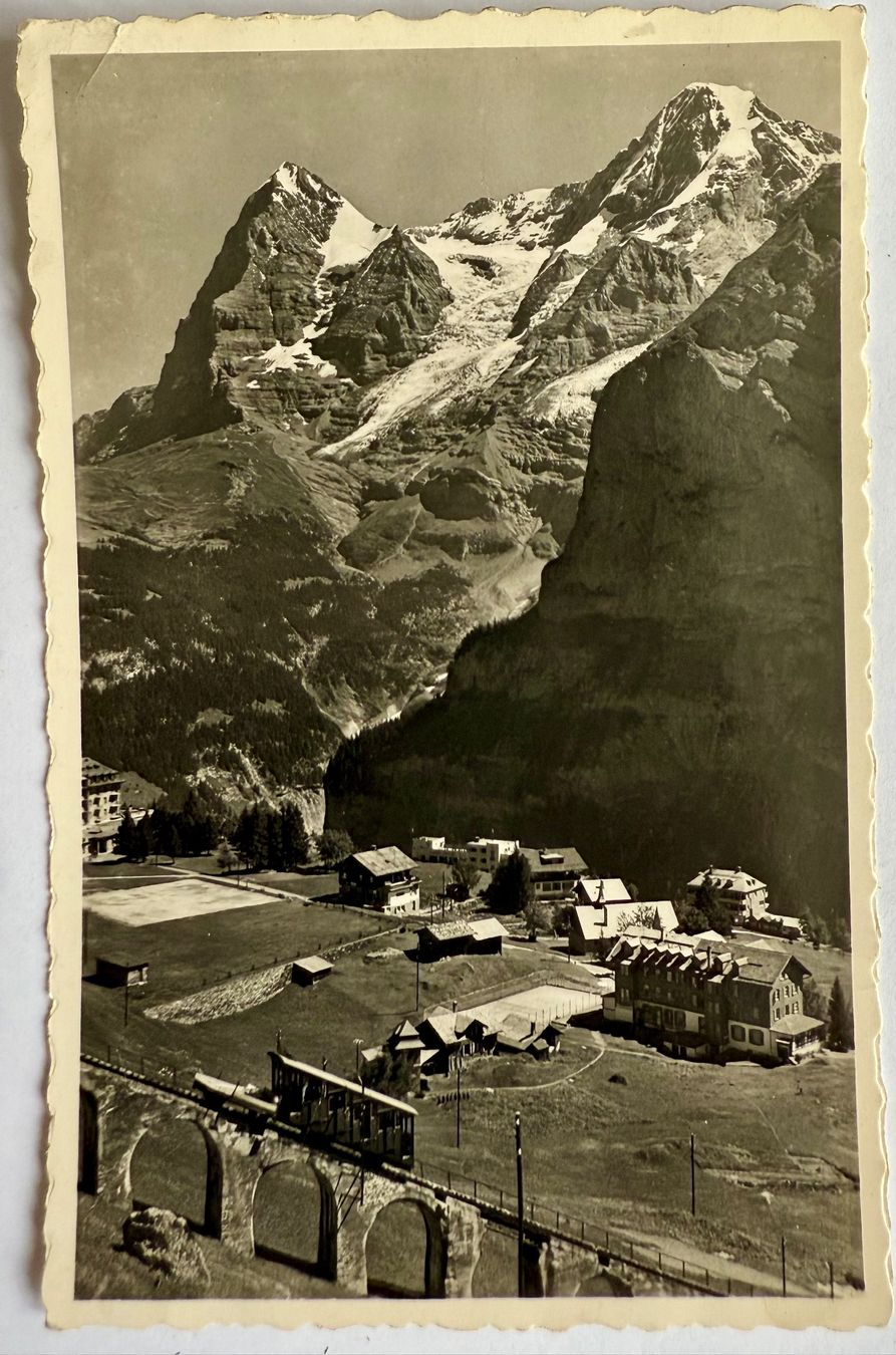 Cartoline postali: MÜRREN - Allmendhubelbahn 1959 – Usato da Lutry venduto da Ediego