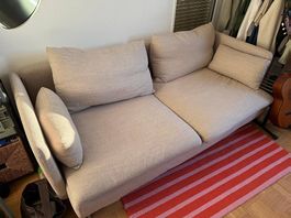 SÖDERHAMN 3er-Sofa, Fridtuna hellbeige