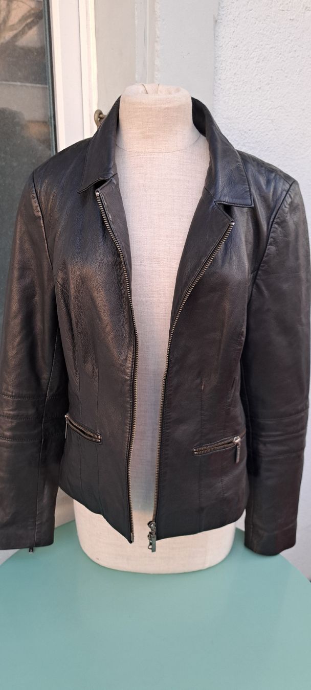 Jacken: Onstage Denmark Lederjacke Grösse 42 Schwarz – Neu (gemäss Beschreibung) aus Basel von Natyala