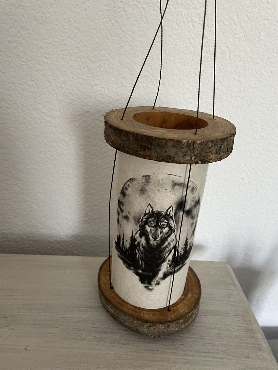 Alle Dekorationen: Handgemachte Laterne mit Wolfmotiv – Neu (gemäss Beschreibung) aus Nänikon von Susan_1 1
