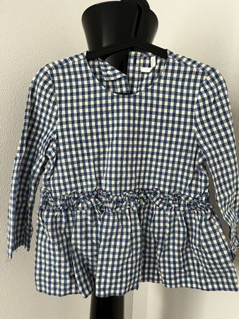 Bluse weiss/blau Gr. S von Zara