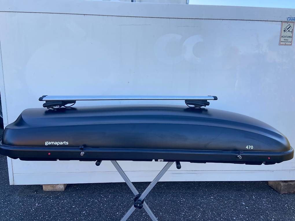 Coffres de toit: Dachbox Gammaparts 470 L mit oder ohne Dachträger – D'occasion à Leuzigen par Doppelrad