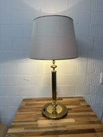 Tischlampe Messing mit Lampenschirm klassisch gebraucht