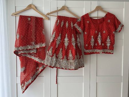 Indisches Lehenga 3 teilig Grösse ca. 38 / KP: 500 Fr.