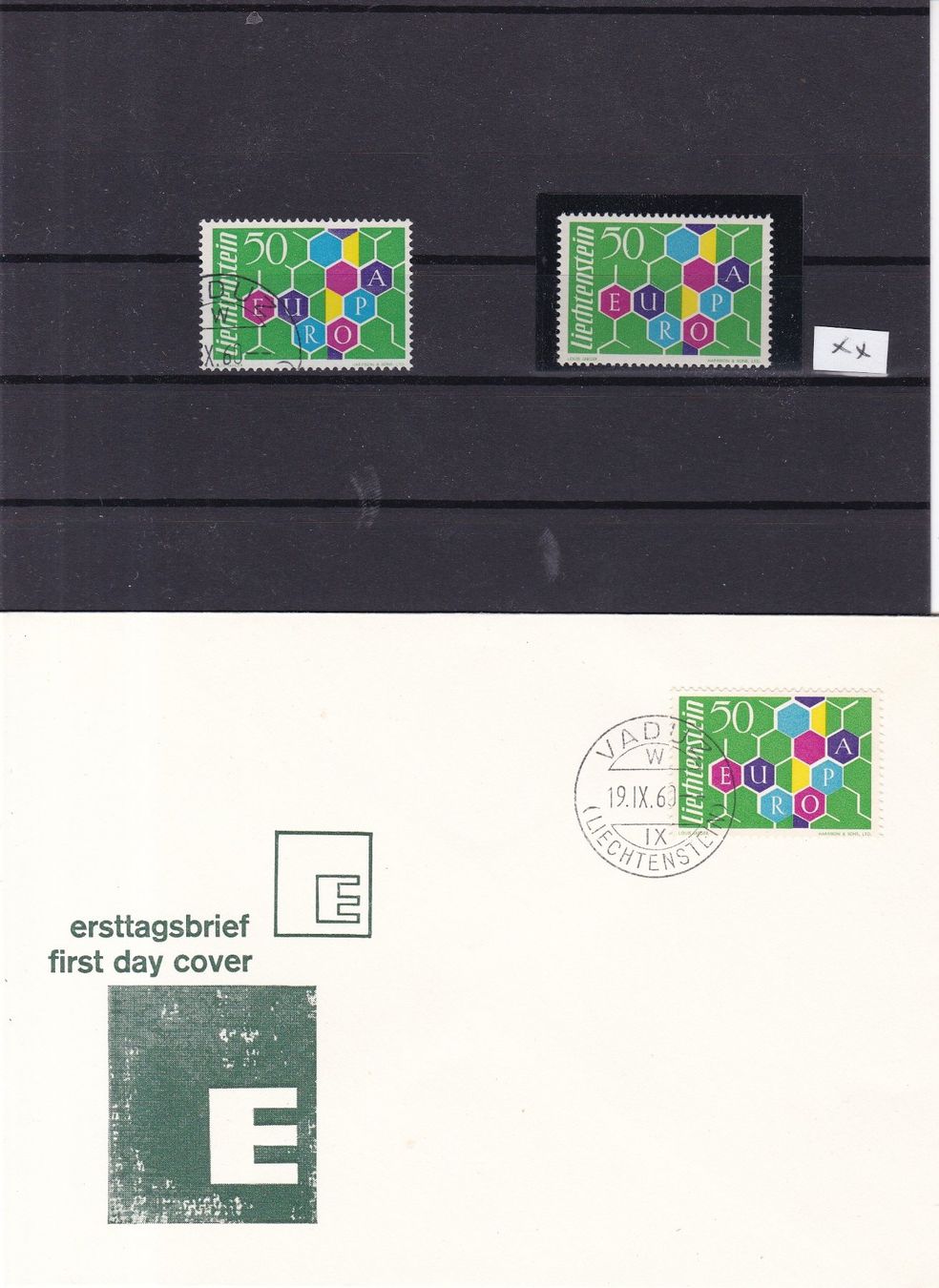 Tutti i francobolli: 7 Briefe, 2 Briefmarken "Liechtenstein" ab 1945 – Usato da Münchwilen AG venduto da Nesar 2