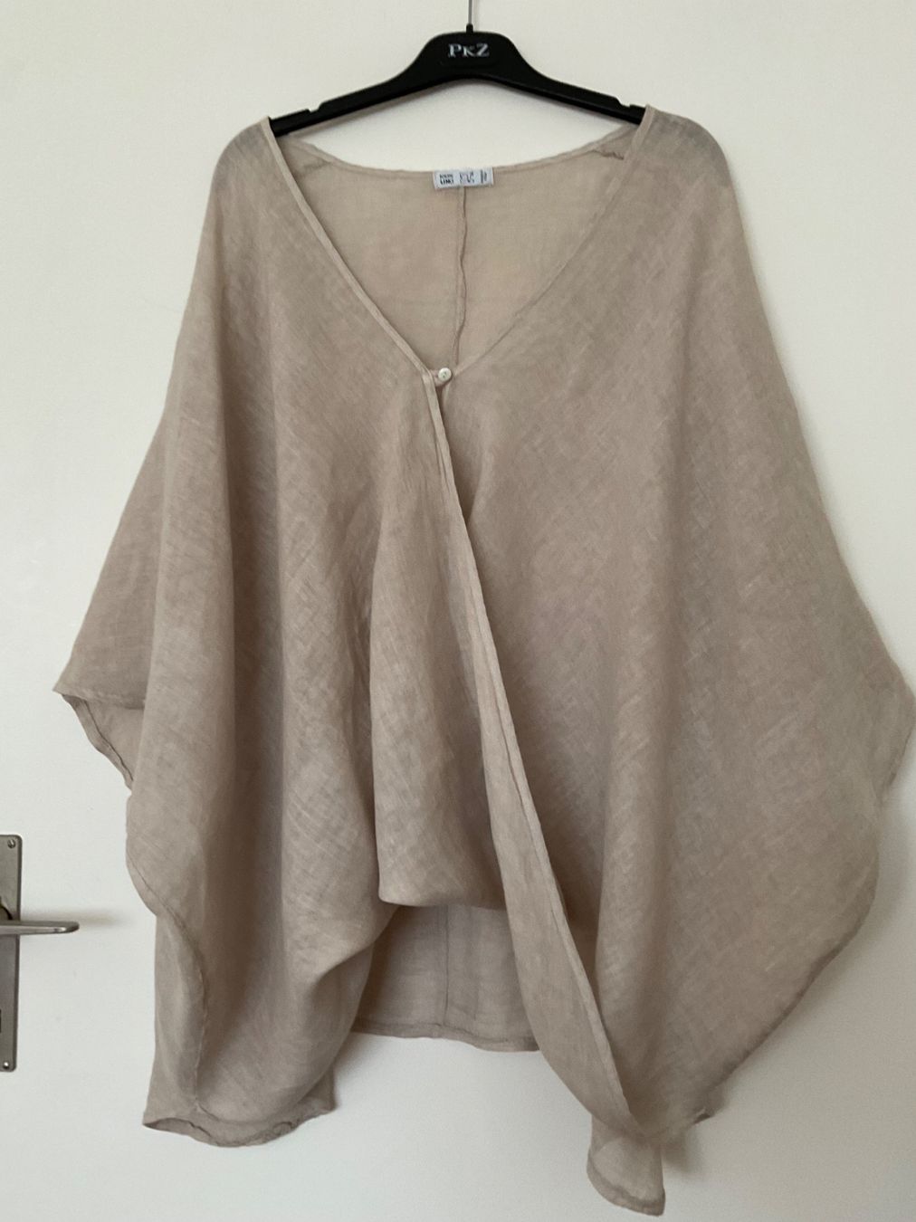 Camicette: 100% LINO oversize Bluse Gr s. Masse, Wickeloptik – Nuovo (secondo la descrizione) da Urdorf venduto da alda02