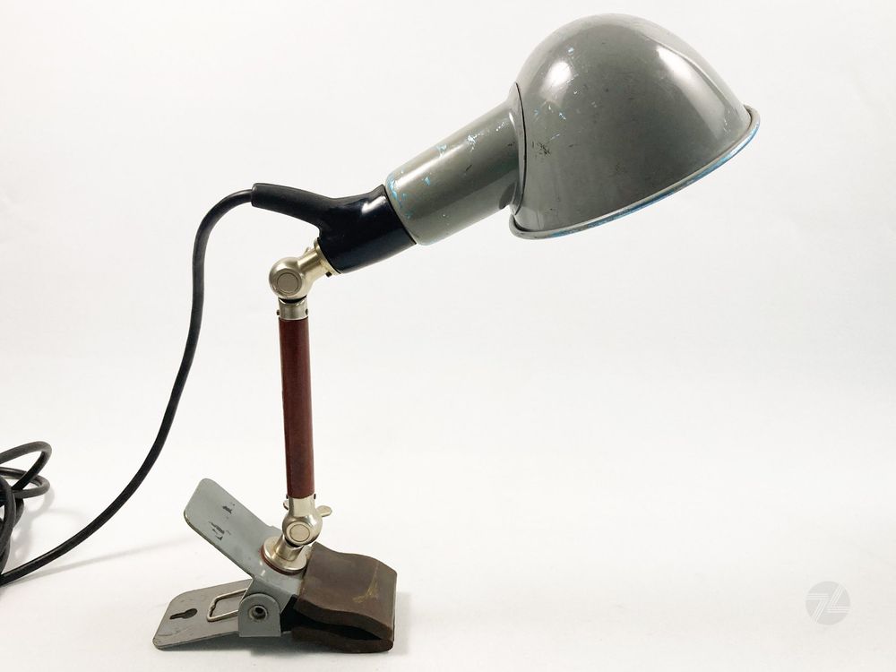 BAG Turgi Werkstattlampe Klemmspot Lampe Vintage Bürolampe 1