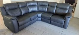 Ecksofa aus Leder mit 2 Relax funktionen